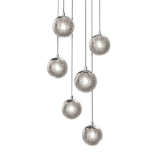 Champagne Bubbles 6-Light LED Chandelier by SONNEMAN with Adjustable Height and Dimmable Function