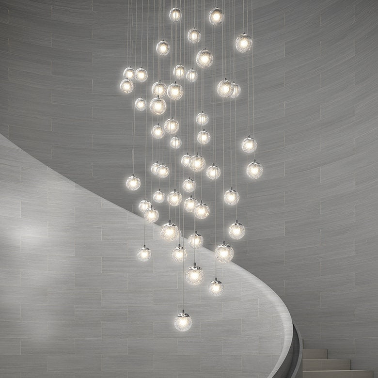 Sonneman Champagne Bubbles 9-Light LED Chandelier, Dimmable, Energy Efficient, Polished Chrome Finish