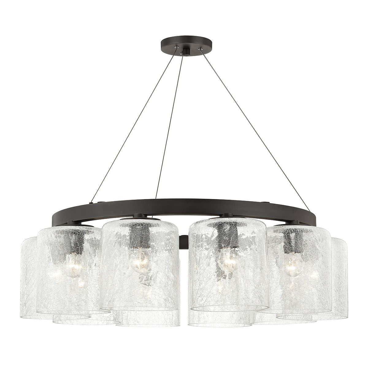 Charles Chandelier 10 Bulb, Adjustable Height, Old Bronze & Polished Nickel Finish by Hudson Valley Lighting