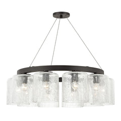 Charles Chandelier 10 Bulb, Adjustable Height, Old Bronze & Polished Nickel Finish by Hudson Valley Lighting
