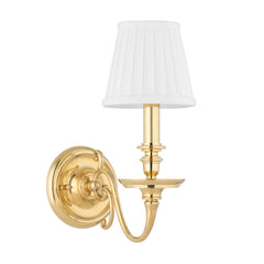 Charleston Sconce 1741-AGB By Hudson Valley Lighting, Aged Brass Finish, Dimmable, UL Damp Rated