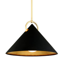 Charm Medium Pendant Light by Corbett Lighting - Dimmable, Adjustable Height, Steel Shade, 21” H x 30” W
