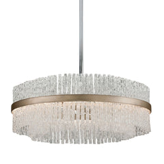 Chime Large Chandelier by Corbett Lighting, 12 Lights, Adjustable Height 16.75"-58.75", Clear Glass Tubes