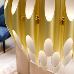 SONNEMAN Chimes 3-Tier Chandelier with 16,500 Lumens and Adjustable Height in Polished Chrome/Satin Brass