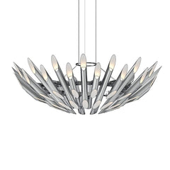 SONNEMAN Chimes Round LED Chandelier, Dimmable, Polished Chrome or Satin Brass Finish, C-ETL-US Damp Rated