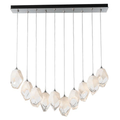 Hubbardton Forge Chrysalis 10-Light Crystal Pendant with Adjustable Height & Dimmable Feature