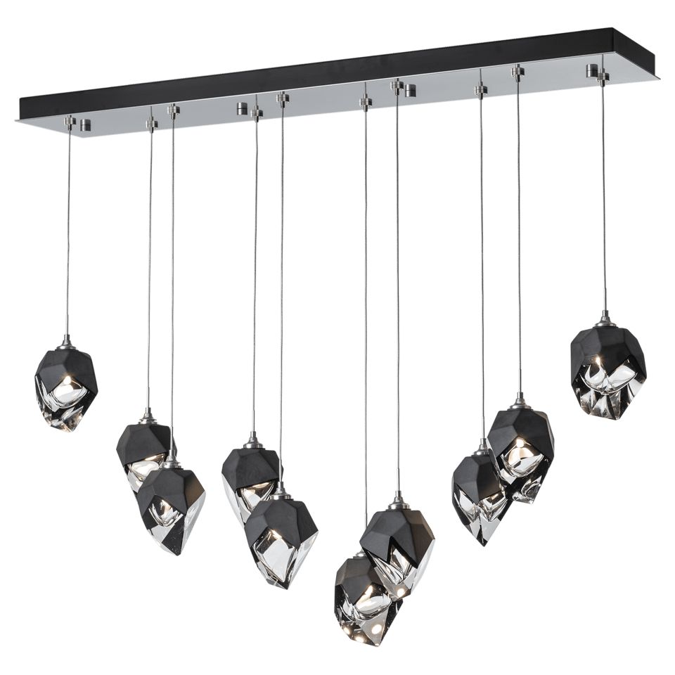 Chrysalis 10-Light Small Crystal Pendant by Hubbardton Forge - Dimmable, Handcrafted Elegance