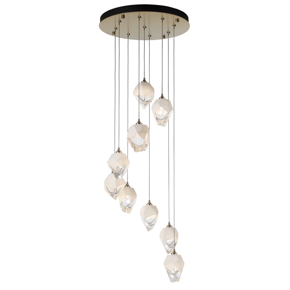 Chrysalis 9-Light Crystal Pendant by Hubbardton Forge - Versatile Adjustable Height, Dimmable Elegance