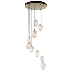 Chrysalis 9-Light Crystal Pendant by Hubbardton Forge - Versatile Adjustable Height, Dimmable Elegance