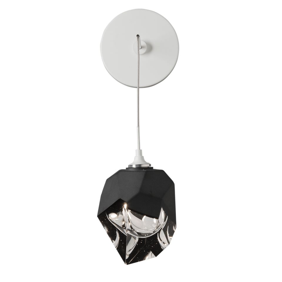 Chrysalis 1-Light Small Low Voltage Sconce with Handcrafted Faceted Glass Crystal by Hubbardton Forge