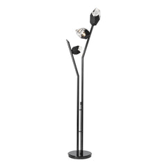 Hubbardton Forge Chrysalis 3-Light Dimmable Torchiere Floor Lamp with Glass Shades, 74.4" Height