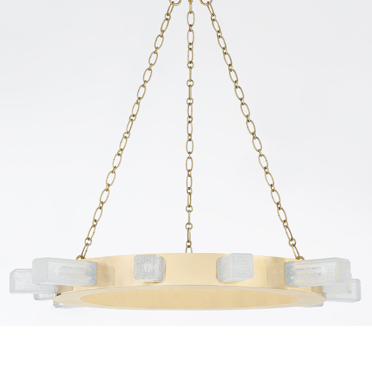 Citrine Chandelier by Corbett Lighting, 12 LED Bulbs, Vintage Brass Finish, Dimmable, ETL Damp Rated