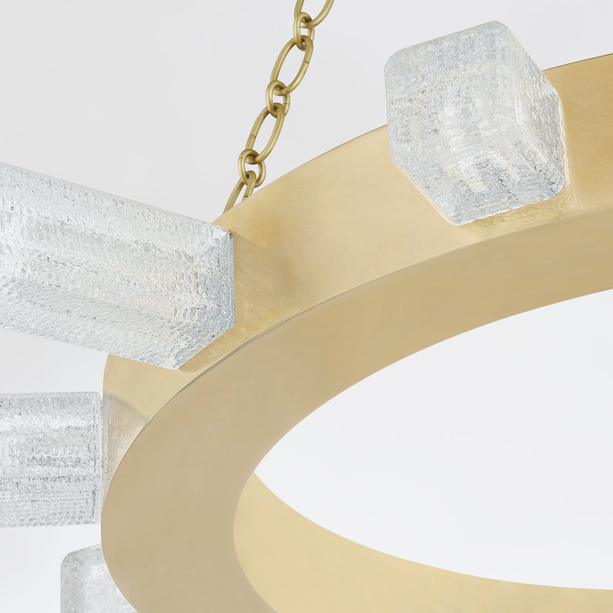 Citrine Chandelier by Corbett Lighting, 12 LED Bulbs, Vintage Brass Finish, Dimmable, ETL Damp Rated