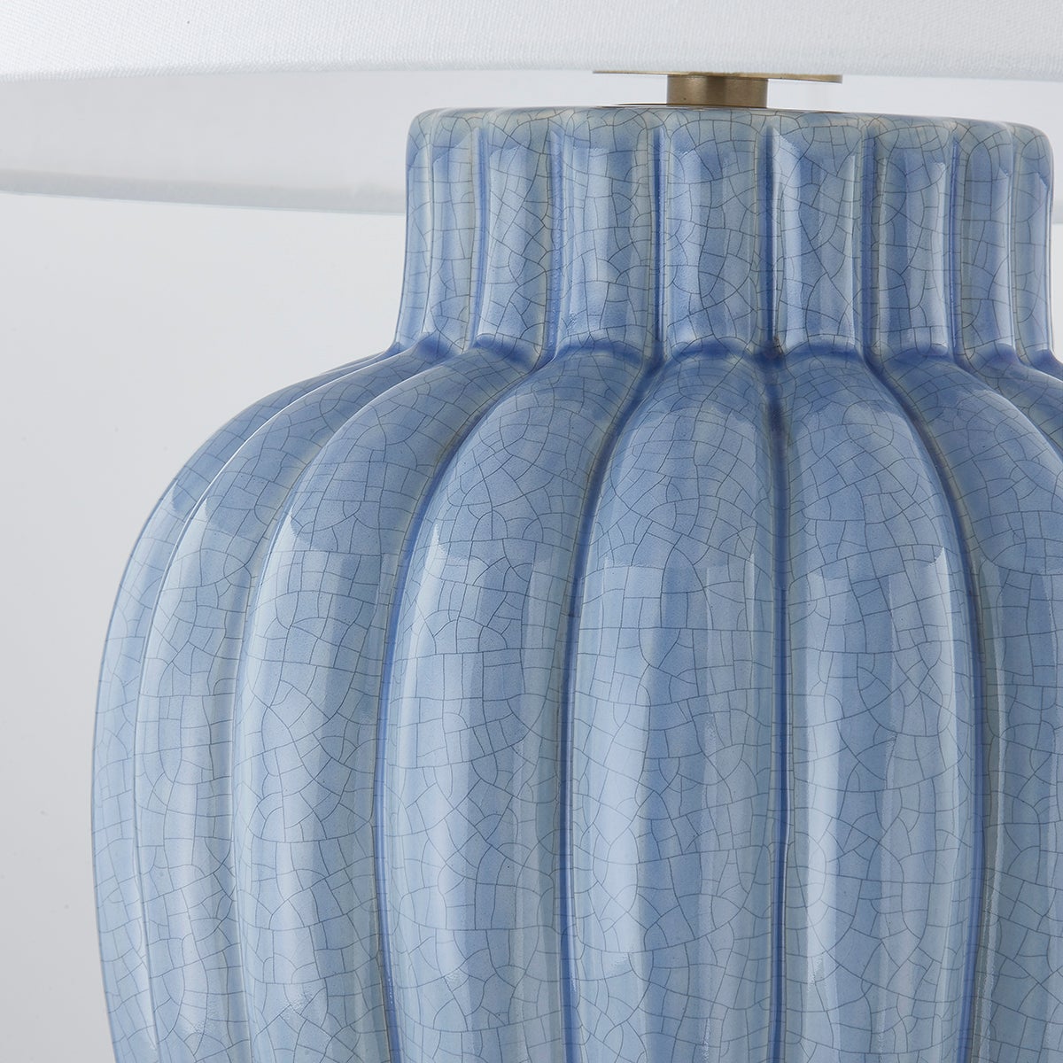 Mitzi Clarendon Table Lamp, 20" Height, Textured Blue Ceramic, Aged Brass Base, Dimmable Functionality