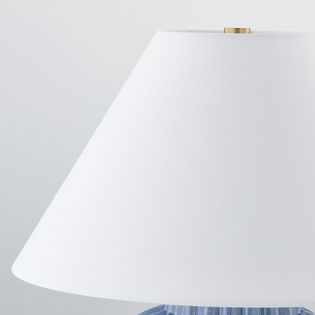 Mitzi Clarendon Table Lamp, 20" Height, Textured Blue Ceramic, Aged Brass Base, Dimmable Functionality