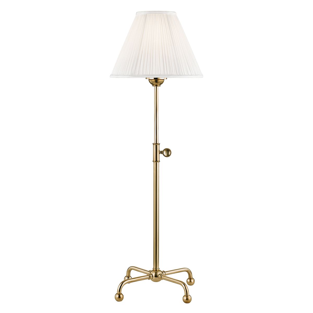 Classic No.1 Table Lamp by Hudson Valley Lighting with Dimmable Function and Aged Brass Finish