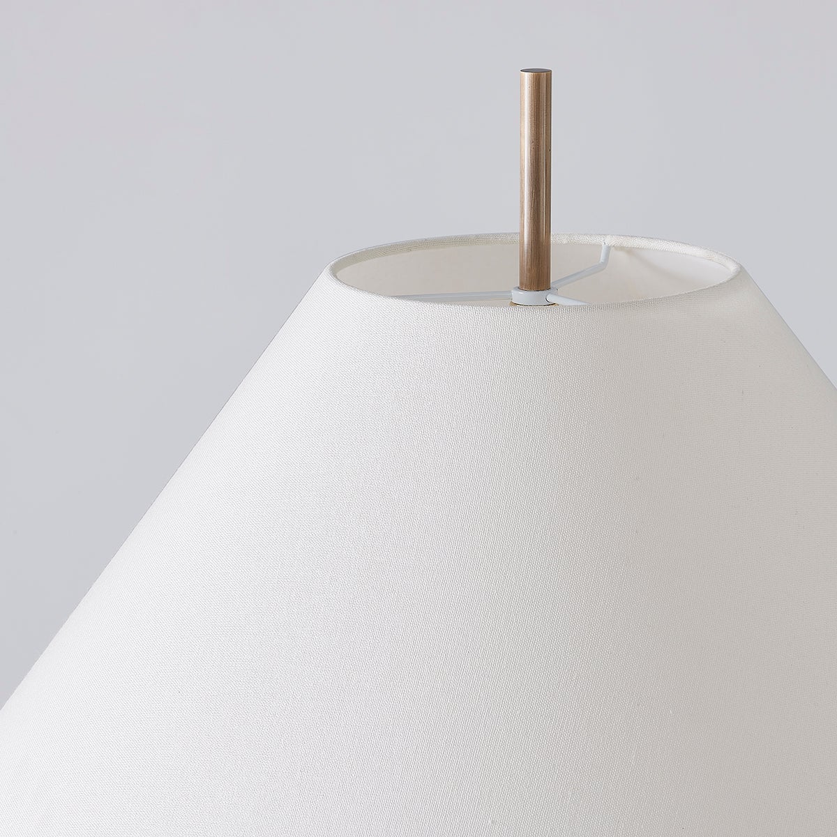 Troy Lighting Clic Floor Lamp 69.25" Tall Dimmable Patina Brass Finish Off-White Linen Shade