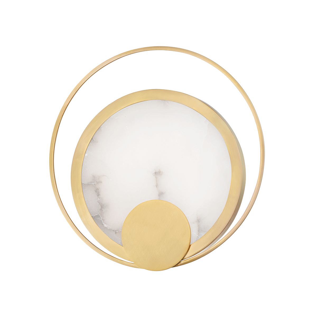 Hudson Valley Lighting 1560-AGB Coil Sconce, 8W LED, Aged Brass Finish, Dimmable, UL Damp Rated