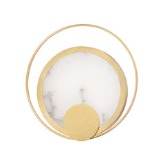 Hudson Valley Lighting 1560-AGB Coil Sconce, 8W LED, Aged Brass Finish, Dimmable, UL Damp Rated