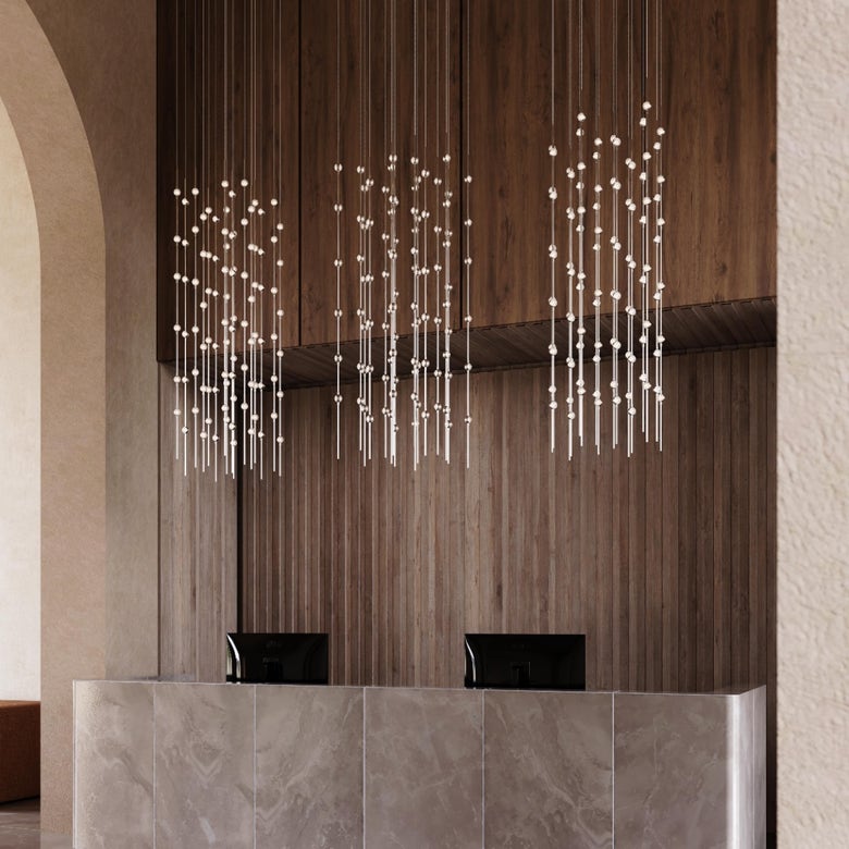 Constellation Andromeda 24-Inch Square LED Chandelier by SONNEMAN - Dimmable with 21,120 Lumens