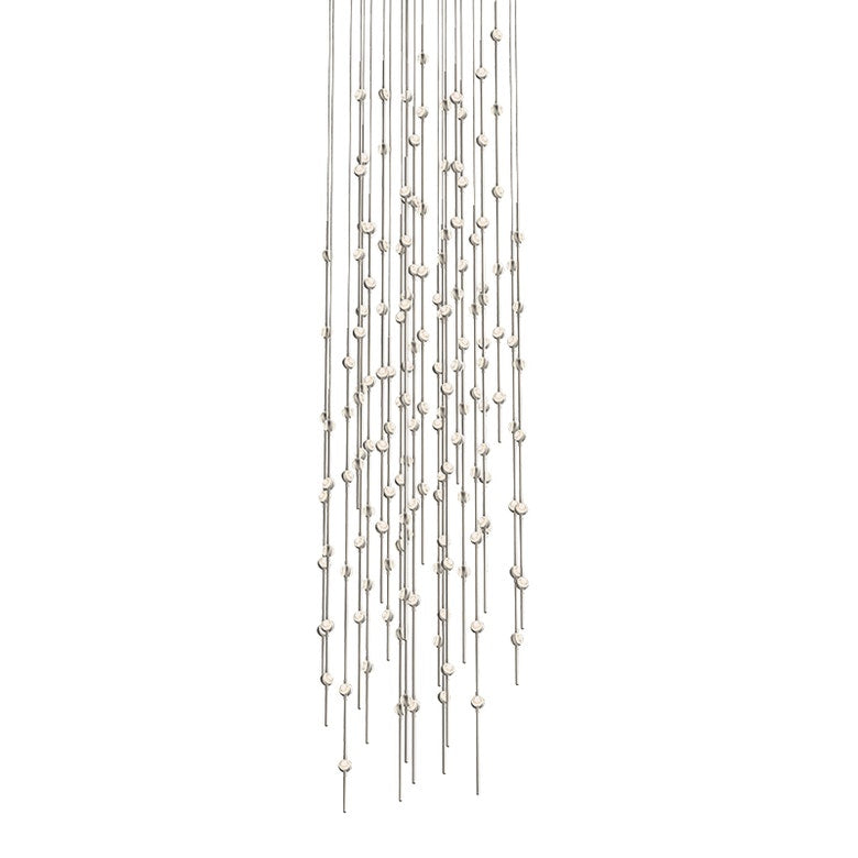 Constellation Andromeda 25-Inch Round Chandelier by SONNEMAN - Dimmable LED, Satin Brass/Nickel Finish, 34,380 Lumens
