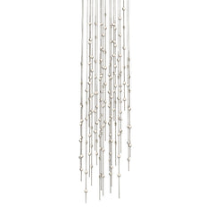 Constellation Andromeda 25-Inch Round Chandelier by SONNEMAN - Dimmable LED, Satin Brass/Nickel Finish, 34,380 Lumens