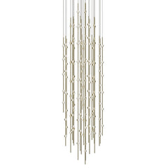Constellation Andromeda 25-Inch Round Chandelier by SONNEMAN - Dimmable LED, Satin Brass/Nickel Finish, 34,380 Lumens