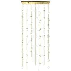 36-Inch SONNEMAN Constellation Andromeda Chandelier With Dimmable LED Hubs In Satin Brass/Nickel