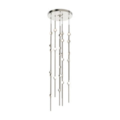 Sonneman Constellation Andromeda 12-Inch LED Chandelier, Dimmable, Satin Brass/Nickel, Modern Elegance