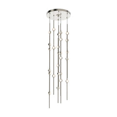 Sonneman Constellation Andromeda 12-Inch LED Chandelier, Dimmable, Satin Brass/Nickel, Modern Elegance