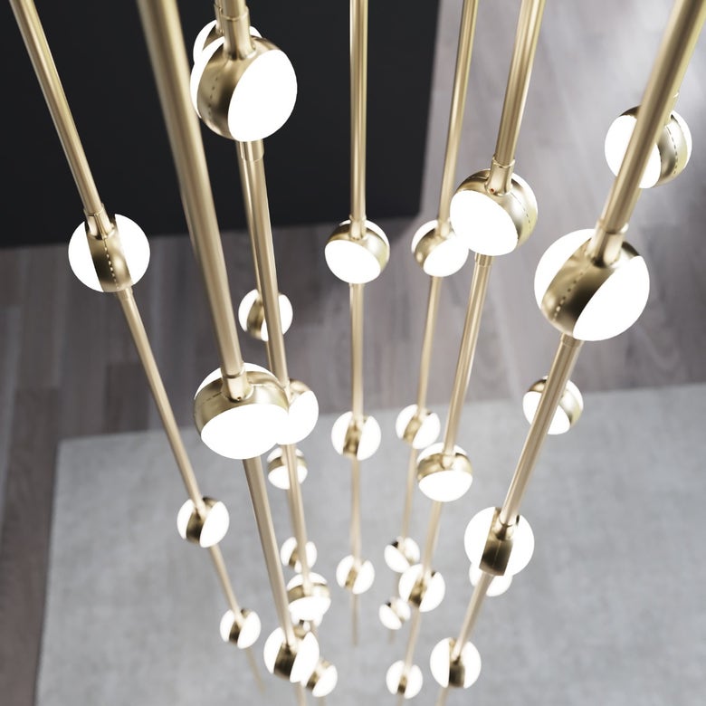 Constellation Andromeda 6-Inch Chandelier by SONNEMAN - Dimmable, Energy-Efficient, Modern Design