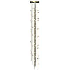 Constellation Andromeda 12-Inch Tall Chandelier by SONNEMAN - Modern LED Elegance in Satin Brass/Nickel