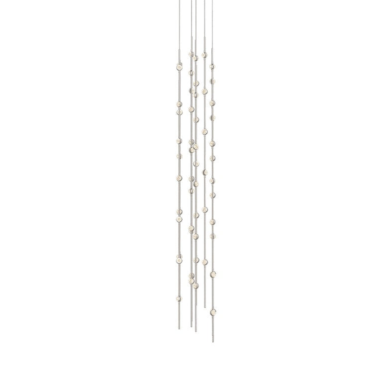 Constellation Andromeda 12-Inch Tall Chandelier by SONNEMAN - Modern LED Elegance in Satin Brass/Nickel