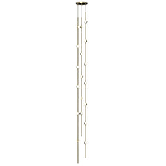 Constellation Andromeda 6-Inch Tall Chandelier by SONNEMAN - Dimmable LED, Satin Brass/Nickel Finish