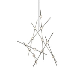 Constellation Aquila Minor Chandelier by SONNEMAN, 3280 Lumens, Dimmable, Satin Brass/Nickel Finish