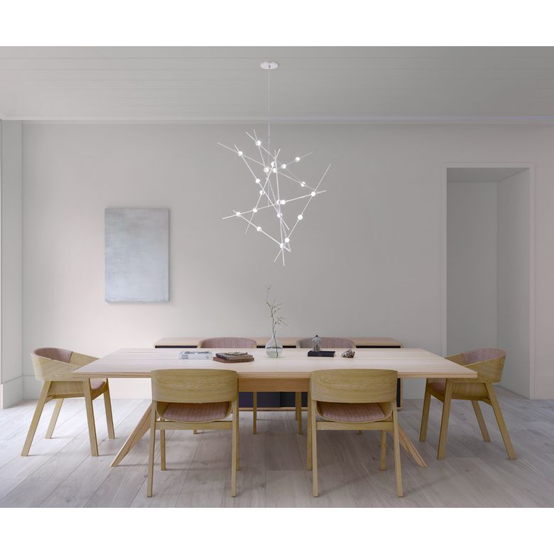 Constellation Aquila Minor Chandelier by SONNEMAN, 3280 Lumens, Dimmable, Satin Brass/Nickel Finish
