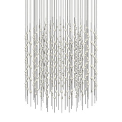Constellation Centaurus Cylinder LED Chandelier by SONNEMAN - Dimmable, 86,000 Lumens, Satin Brass/Nickel