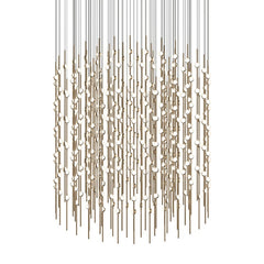 Constellation Centaurus Cylinder LED Chandelier by SONNEMAN - Dimmable, 86,000 Lumens, Satin Brass/Nickel
