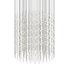Constellation Centaurus Cylinder LED Chandelier by SONNEMAN - Dimmable, 86,000 Lumens, Satin Brass/Nickel