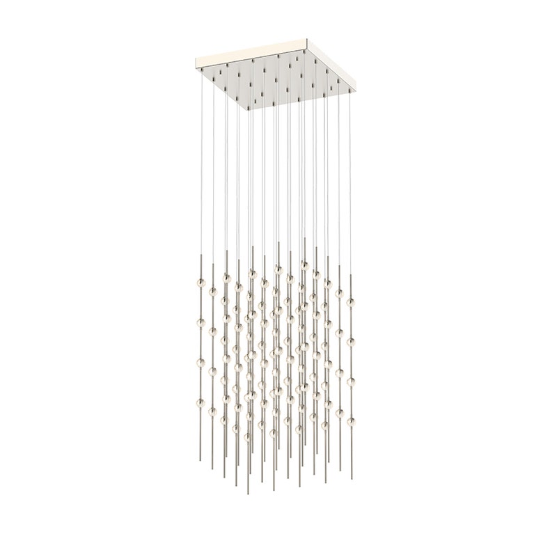 SONNEMAN Constellation Cosmic Cube 20-Inch LED Chandelier, Dimmable, Satin Brass/Nickel Finish