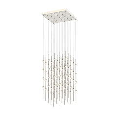 SONNEMAN Constellation Cosmic Cube 20-Inch LED Chandelier, Dimmable, Satin Brass/Nickel Finish
