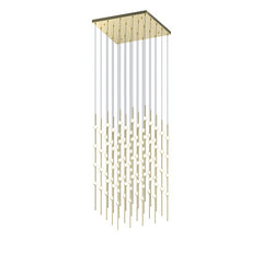 SONNEMAN Constellation Cosmic Cube 20-Inch LED Chandelier, Dimmable, Satin Brass/Nickel Finish