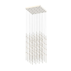 SONNEMAN Constellation Cosmic Cube 20-Inch LED Chandelier, Dimmable, Satin Brass/Nickel Finish