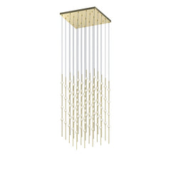 SONNEMAN Constellation Cosmic Cube 20-Inch LED Chandelier, Dimmable, Satin Brass/Nickel Finish