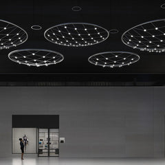 Sonneman 48" Constellation Galaxy Matrix Round Chandelier With Dimmable LED And Satin Aluminum Finish