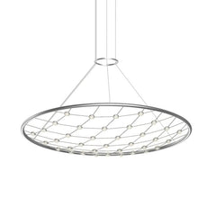 Sonneman 48" Constellation Galaxy Matrix Round Chandelier With Dimmable LED And Satin Aluminum Finish