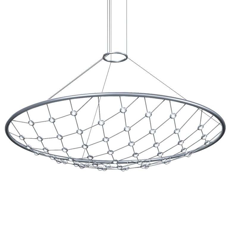 Sonneman Constellation Galaxy Matrix 60-Inch Round Chandelier with LED, 6500 Lumens, Adjustable Height