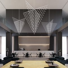 SONNEMAN Constellation Galaxy Matrix 26,250 Lumen LED Chandelier with Dimmable Feature, Satin Aluminum Finish