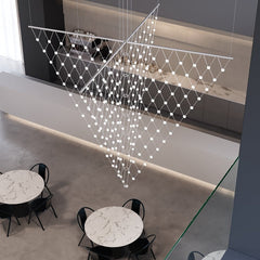 SONNEMAN Constellation Galaxy Matrix 26,250 Lumen LED Chandelier with Dimmable Feature, Satin Aluminum Finish