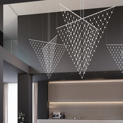 SONNEMAN Constellation Galaxy Matrix 26,250 Lumen LED Chandelier with Dimmable Feature, Satin Aluminum Finish